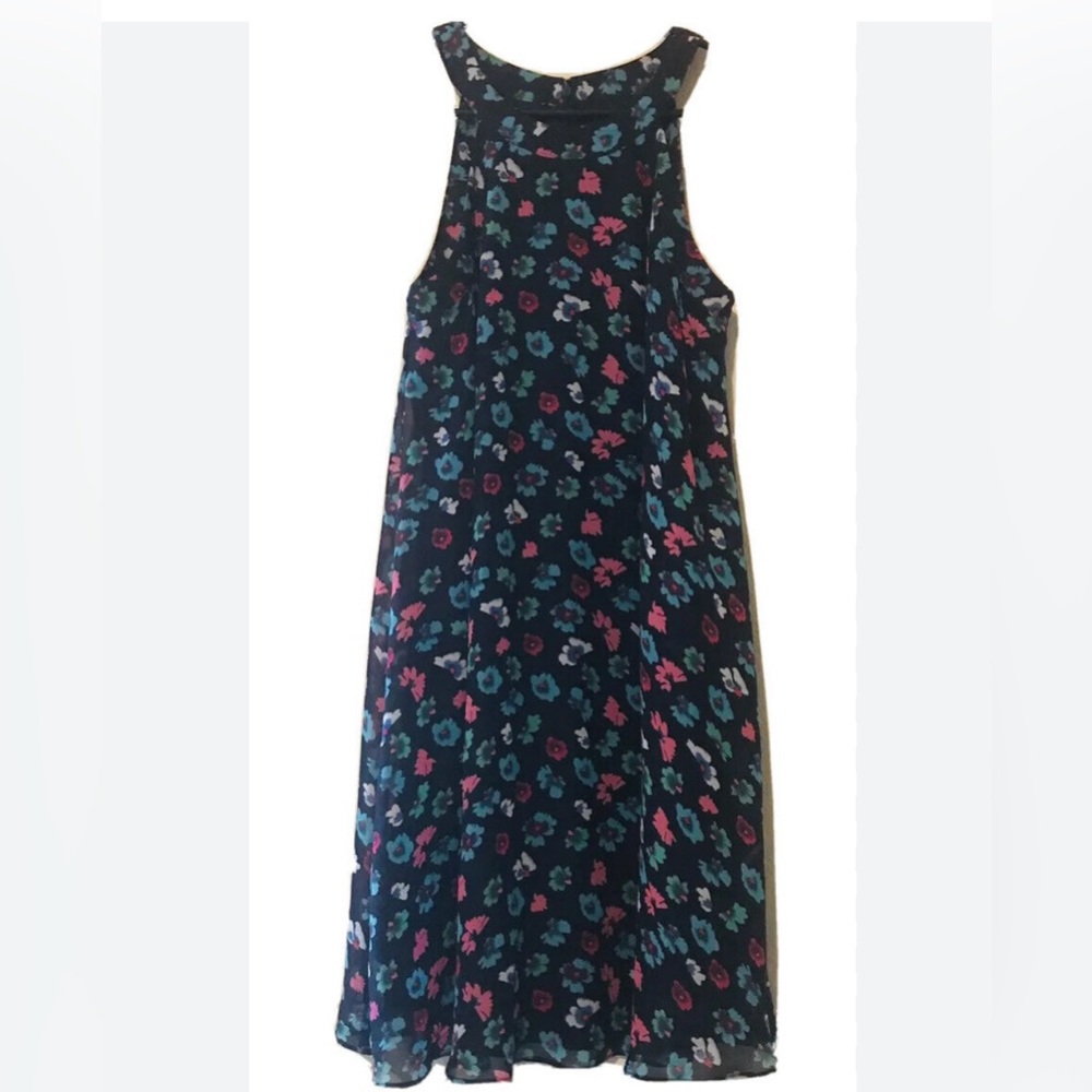 Betsey Johnson Floral Dress with Pink & Teal Flowers